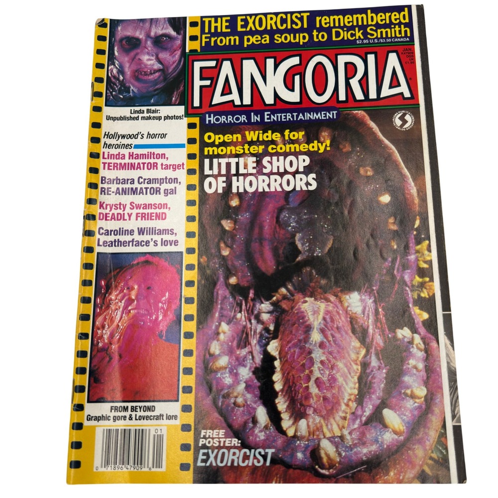 Fangoria Magazine Issue 60 Jan 1987 Little Shop of Horrors Exorcist Poster Tag
